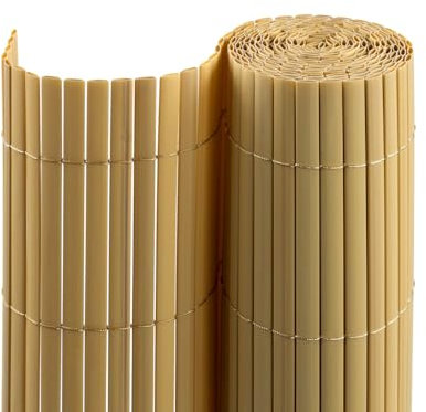 jarolift Canniccio PVC Recinzione Frangivista, Protezione Paravista, Resistente ai Raggi UV Resistente, Impermeabile, Protettivo Frangivento per Giardino, Balcone, Terrazza, 180 x 300 cm, bambù