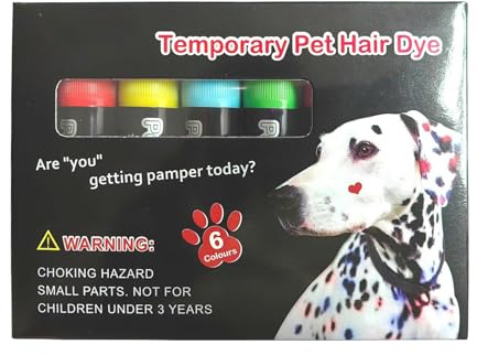 Hundefarben - Färbe- Und Stylingstift Für Tierhaare | Abwaschbare Ungiftige Farbe Für Kreative Gestaltung Von Hunden, Katzen, Pferden & Tieren