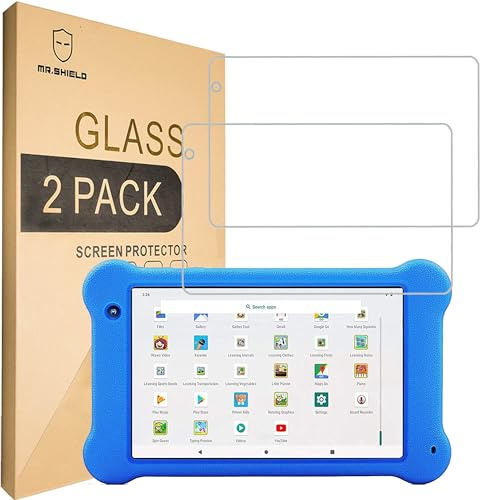Mr.Shield Schutzfolie für Aeezo Kids Tablet 7 inch 2-Stück Schutzglas | Schutzglasfolie 9H Härte, HD Klare Displayschutzfolie