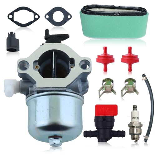 Atunee Kit de Carburateur avec Filtre à Air pour 28D702 28D707 28M706 28M707 28R707 28B702 28B705 Tracteurs Tondeuse Moteurs, avce Bougie RJ19LM, Filtre à Huile, Remplace 699831 694941
