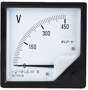 ZBORAVPIX Amperometro analogico da Pannello per Corrente, 1 pz 6L2-V Voltmetro CA 50 V/100 V/150 V/250 V/300 V/450 V/500 V Pannello indicatore 80x80 mm(50V)