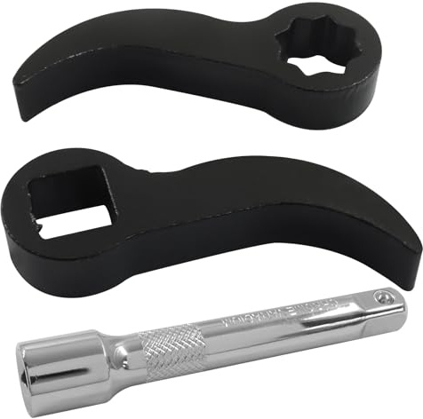 OSVJE 3 Pcs Pry Bar Wrench Adapter Head, Ratchet Crowbar Adapter Head Tool Half Shaft Removal Car Repairing Tools with Extension Bar, 1/2 Drive Pry Bar for Tight Spaces/Car Repair
