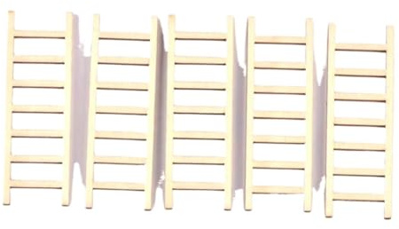 WEQYFDC Lot de 5 échelles en Bois 2 x 6 cm for décoration d'intérieur