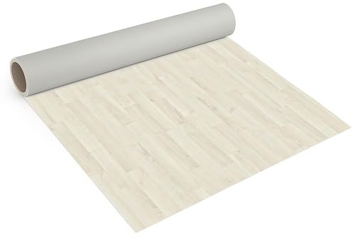 Internethandel Pfordt CV Bodenbelag Holz Natural, 500x200 cm, pflegeleichter PVC Vinylboden in Holzoptik, Meterware für Küche und Wohnzimmer