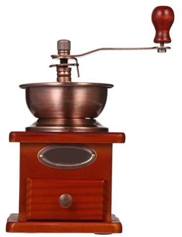 Homoyoyo Molinillo de Café Manual de Madera Hierro y Cerámica Molinillo de Granos Portátil para Viaje y Camping de Granos Núcleo de Molienda Saludable