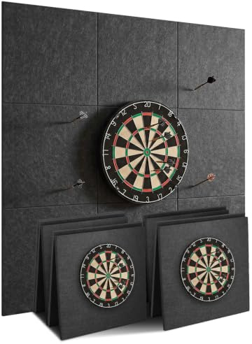 Dart Board Wall Protector,Dart Mat,35.43in*35.43in*0.5in | 0.5 inches Thick,with Slef-Adhesive,for Game Room and Bar,Black
