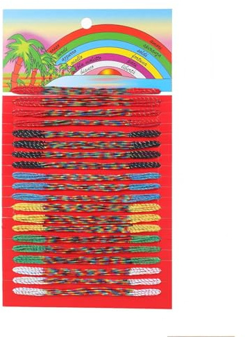 RAVNIX Pulseras de la Amistad 100 Unidades Arcoíris, Hilo Trenzado Resistente al Agua, Pulseras y Tobilleras Flexibles para Playa, Surf, Verano y Regalos Creativos
