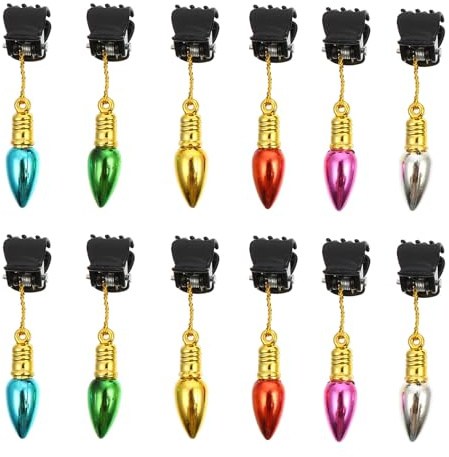 Gatuida 24 Pcs Pinces à Barbe Ornements pour Poils du Visage en Plastique Faciles à Fixer et Réutilisables pour Barbe et Poils du Visage Décoration de Noël pour Hommes Couleur Aléatoire