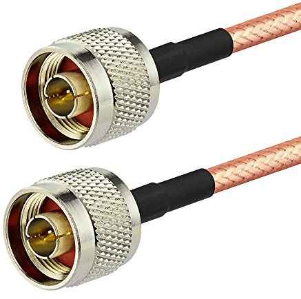 Eightwood Câble N Mâle vers N Mâle RG400 30,5 cm | Câble adaptateur d’antenne, pour antenne wifi yagi, routeur, radioamateurs, Antenne 4G LTE, répéteur de signal