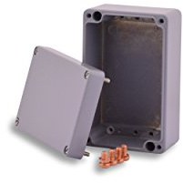 BOXEXPERT Aluminium Industriegehäuse, 125x80x57mm, IP66, pulverbeschichtet, grau, Wandgehäuse, Installationsgehäuse, Leergehäuse, Druckgussgehäuse, Gehäuse der Serie Alster