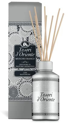 Tesori d'Oriente, weißer Moschus, Aroma-Diffusor mit Stäbchen, 200 ml