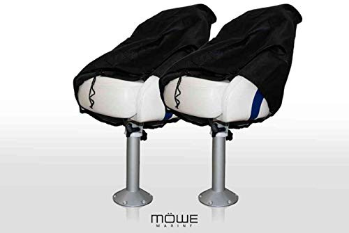 MÖWE Marine 2er Set Abdeckung für Bootssitze schwarz Schoner Schutzhülle Sitzschoner Steuersitz Artikel 3250