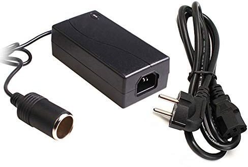 Q58C Spannungswandler 230V auf 12V 10A 120W – Netzadapter mit EU-Stecker für Auto-Zigarettenanzünder, AC-DC Netzteil für Kühlbox, Navi, Luftpumpe, Dashcam, LED und weitere 12V Geräte