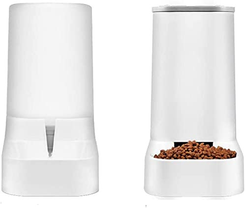 Automatischer Futter Und Wasserspender FüR Katzen Und Hunde,Hund SchüSsel,Futternapf,Jeweils 3.8 L,Bpa-Frei (Futterspender+ Wasserspender)