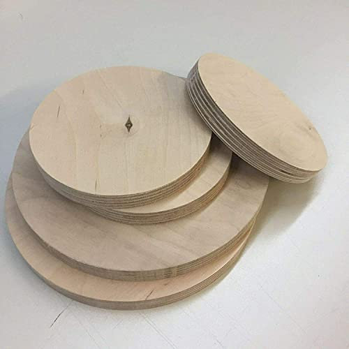 Runde Holzscheibe Holz Rund Birke Multiplexplatte Scheibe Multiplex Tischplatte Rundholz (Ø 500mm, Stärke/Dicke: 18mm)