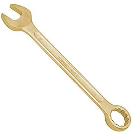 WEDO Llave combinada antiexplosión, bronce de aluminio, estándar BAM/FM, 22 mm x 245 mm