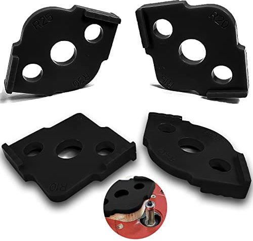 4 Stück Frässchablonen für Oberfräse, Radius Jig Router Templates,für Handkantentrimmer, Graviermaschine, Holzbearbeitungswerkzeug(R5 R10 R15 R20 R25 R30 R35 R40)