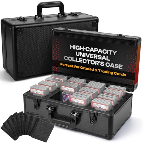 FunGuys Graded Card Storage Box, Trading Card Case for PSA Graded Pokemon, Sports Card Storage Boxes as PSA Holder, Baseball Card Slab Case Holder for Trading Cards