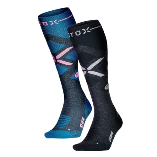 STOX Energy Socks Skisocken Damen, Merino Kompressionsstrümpfe