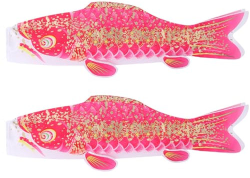 2Stücke Karpfen Flagge Fahne Fisch Koinobori Windsack Windfahne Windspiel Japanische Dekoration Outdoor Terrassen Restaurant Sushi Deko Anhänger Wind Streamer