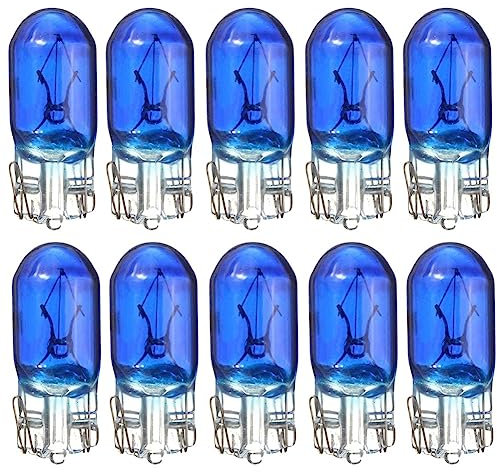 10x Stück BLUE VISION W5W T10 12V 5W W2.1x9.5d Standlicht Kennzeichen Beleuchtung Glassockellampe Soffitte Autolampen Lampen - Hallenwerk