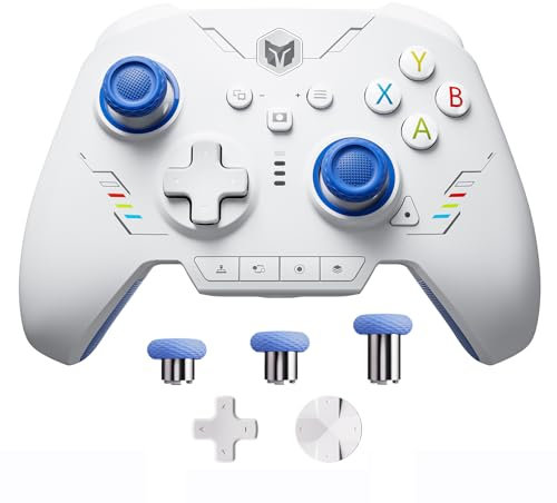 Contrôleurs PC, BIGBIG WON Rainbow 2 SE Contrôleur sans fil Contrôle de Mouvement, Déclencheur à Effet Hall, ADC 12 Bits, 3 jeux de Joysticks, D-pad 4 voies et 8 voies pour Switch/PC/Android/iOS