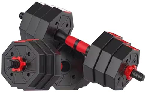Verstellbare Hanteln 2er Set Heimfitness Einstellbare Hanteln Für Männer Und Frauen, Krafttraining Im Büro Hantel, Fitnessgeräte (Color : Black red, S : 15kg/33lb*2pcs)