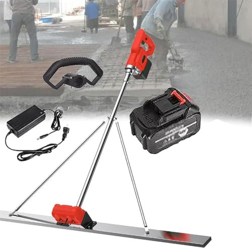 Betonestrich-Vibrationsset, Power-Estrich-Betonoberflächen-Estrich-Endbearbeitungswerkzeug, elektrische kabellose Estrich-Zement-Endbearbeitungs-Vibrationsmaschine (Color : 1xbattery, Size : 1.8M)
