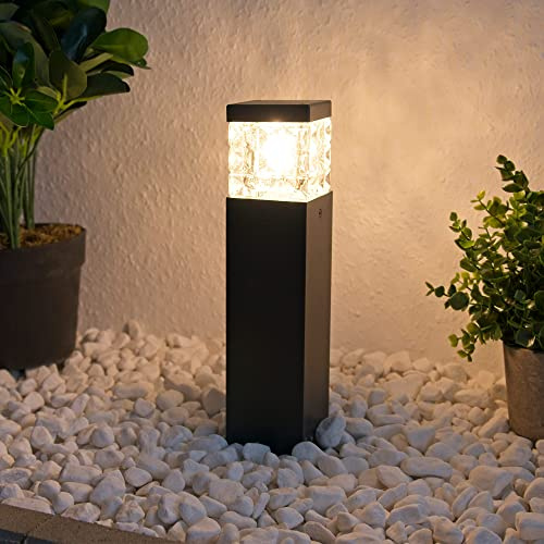 VBLED® Sockelleuchten Wegeleuchte Aussenbereich mit Leuchtmittel 6W 3000K 230V 30cm hoch Gartenleuchte, Standleuchte, Pollerleuchte…