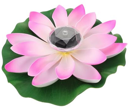 AUTSUPPL 3pièces Led Solaire Flottante Lotus Pour Décoration De Bassin Lumières Éclairantes Élégantes Pour Paysage Extérieur