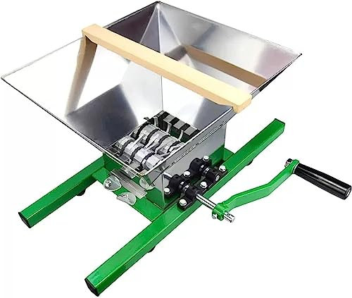 Honigpresse Extraktor Manuelle Extraktor-Separator-Obstpresse, großer Zerkleinerer aus Edelstahl, manueller 7-Liter-Entsafter, tragbarer Zerkleinerer mit Handkurbel für einfache Reinigung
