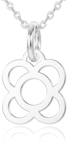Collar mujer plata con Panot Flor de Barcelona - Colgante mujer de la famosa baldosa Barcelona - Este regalo original se envía presentado en una cajita para regalar