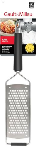 GAULT&MILLAU - Râpe Inox - Polyvalente et robuste - Idéale pour râper légumes et fromages - Lot de 1