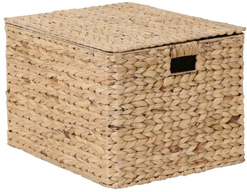 Casa Moro XL Aufbewahrungsbox Wäschesammler Flechttruhe 70L Kiste aus Seegras Truhe mit Deckel Box für Decken Kissen Kleidung Bad Schrank Boho Chic Natur
