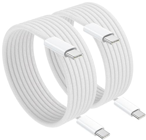 NIBIKIA 100W USB C Kabel 1M 2Stück Schnellladekabel USB C auf USB C Kabel | USB-C PD 3.0 Schnellladekabel USBC auf USBC Kabel für iPhone17 16 15 Pro Max, Samsung Galaxy S25 24 23, iPad Pro