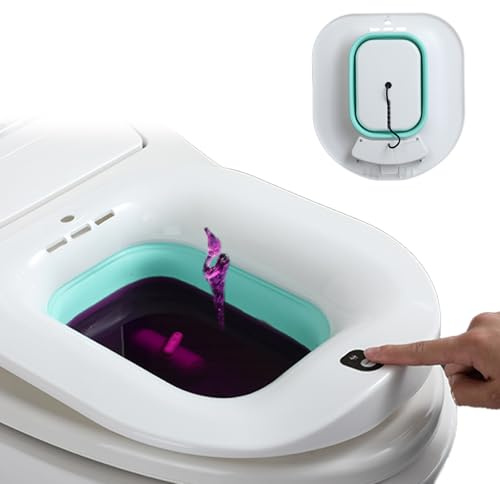 Baño Sitz para inodoro Elemento automático de la bañera SITZ Alivio posparto Atención anti -Overflojo plegable para hemorroides Postparto ancianos