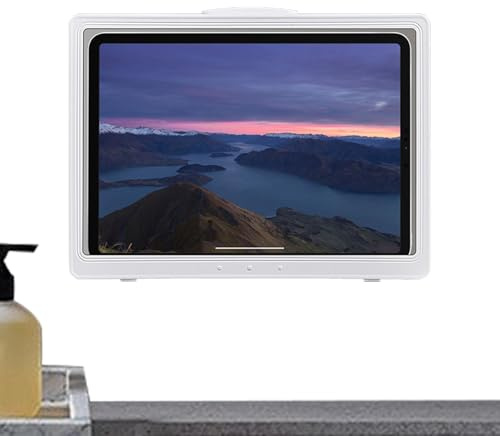 Dusch Tablet Holder - Badrums Tablettfodral Monteringshylla, Väggmonterad Hållare, Tablettduschfodral För Badrum Kompatibelt Med De Flesta Surfplattorfodral Kan Växlas Mellan Horisontella Och Vertikal