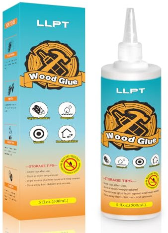 LLPT Wood Glue | Waterproof Strong Wooden Glue Exterior | All Purpose Wood Adhesive | Heavy Duty for Furniture Craft DIY & Woodworking (LWG500) | 500ml