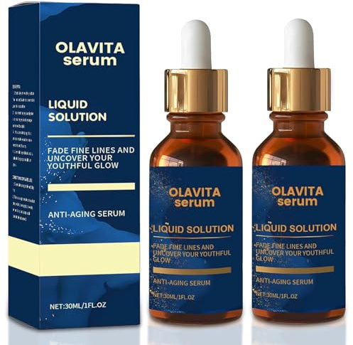 Olavita Serum, Olavita Liquid Solution Anti Aging Serum, Vitamin C & E Serum, Promotes Skin Collagen Production, smoothes wrinkles and fine lines (2PCS)