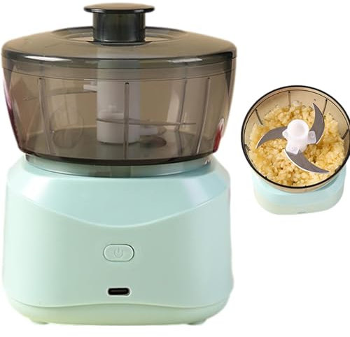 QIeAny Picadora De Carne Eléctrica, Batidora Y Procesadora De Alimentos, Cabezal Tornado, Gran Capacidad De 350 Ml, Material Espesado, Fácil De Desmontar Y Limpiar,B