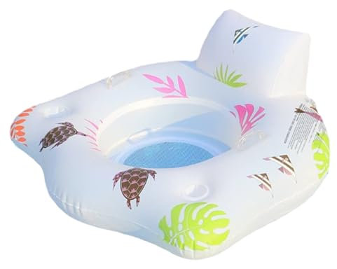 Pool Lounger - Reckin Flottant Portable, Flotteur de Piscine Gonflable | Défaileur d'eau d'été, Salon Flottant Adulte avec Support de Tasse, lumières LED changeantes, Chaise Flottante Confortable