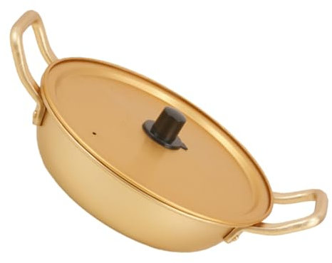 UKCOCO Pentola Da Zuppa Da Campeggio Pentola Da Minestra Pratica Di Stufato Per Zuppa Per Cucina Per Tagliatelle D'oro Alluminio