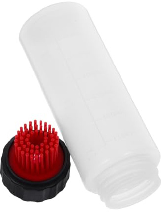 FONDOTIN Botella Dispensadora de Aceite de Silicona con Cepillo para Cocina y Barbacoa Herramienta de Medición y Control de Condimentos Resistente al Calor y Fugas