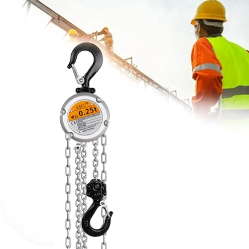 Chain Hoist, Lightweight Mini 250/500kg/1000kg Aluminum Alloy Block Fall Puller for Workshop Garage Factories