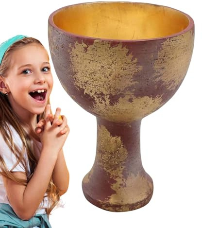 Tasse de calice | 12 oz gobelet Saint Graal pour le vin | Crafes de résine hallowen Accessoires | Boire du calice Saint Graal Cup | Coupe de la résine du Christ religieux, calice de communion, décora
