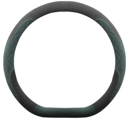 SADQRG Cubiertas Volante para Chevy para Cruze para Bolt para Aveo para Spark Funda Volante Microfibra Gamuza Fibra Carbono Accesorios Automóviles Volante Automóvil Cubiertas(Type D Green)