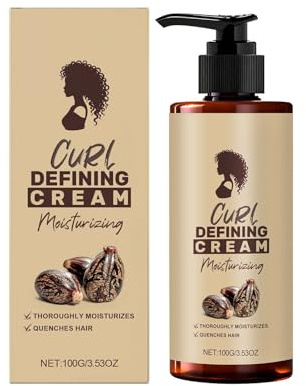 Nutri Lockar Lufttorkande Kräm Ingen sköljning, Curl Defining Cream, Cream för att definiera mjuka och fylliga lockar, styr friss, lämplig för alla hårtyper