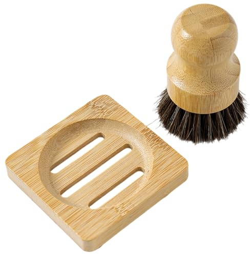 Cepillo Multifuncional, Cepillo de champiñones, cepillo de cocina, cepillo de lavado de madera, Lavado sin Plástico, para lavar platos, ollas, sartenes, para limpiar hongos y verduras