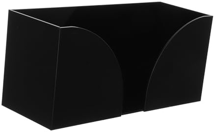 Homoyoyo Porta Tovaglioli Dispenser Moderno in Acrilico da Tavolo Base Stabile Nero e Manutenzione Facile per Cucina, Bagno e Sala da Pranzo