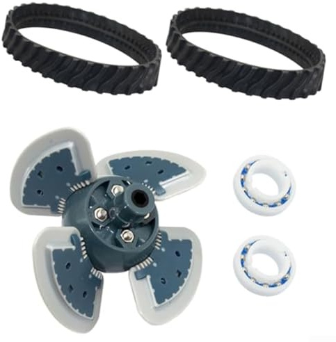 Set di ricambi per la pulizia della piscina compatibile con le serie MX6 e MX8, tra cui 2 binari R0526100, 1 motore R0524900 e 2 cuscinetti 0527000 per una pulizia efficiente
